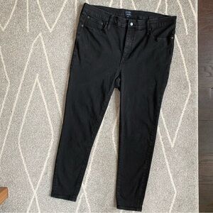 J. Crew Black 9” High Rise Stretch Skinny Jeans